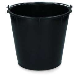 Emmer met beugel zwart 7 liter
