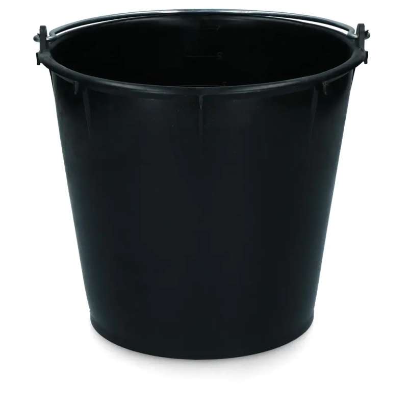 Emmer met beugel zwart 7 liter