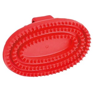 Kinder rosborstel ovaal rood met bandje