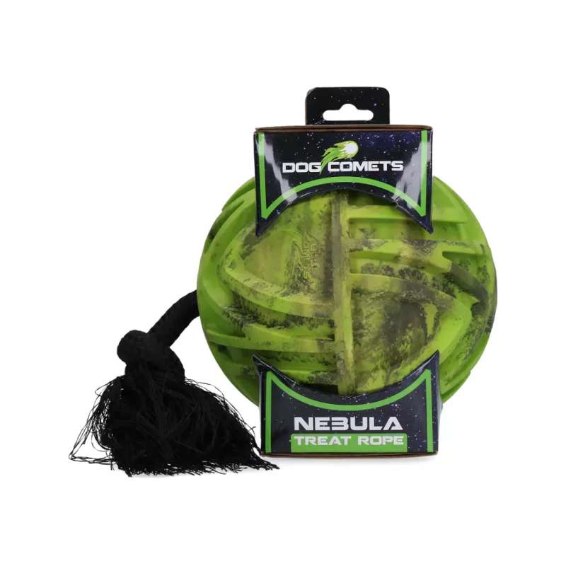 Hondenspeeltje Dog Comets nebula treat rope groen