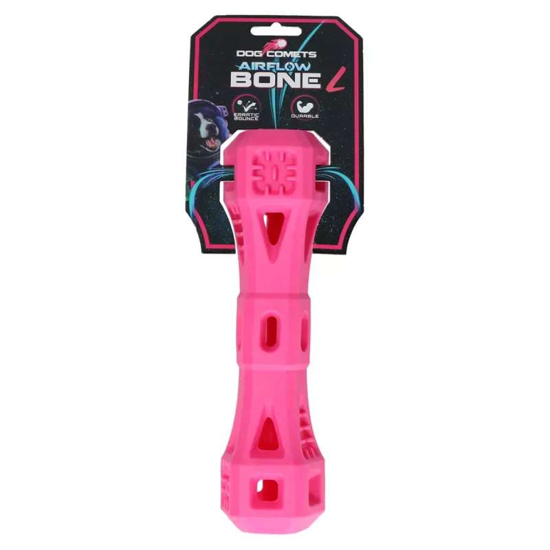 Hondenspeeltje Dog Comets airflow bone roze large