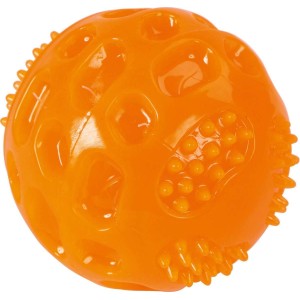 Hondenspeelbal ToyFastic met piepgeluid oranje Ø7,5cm