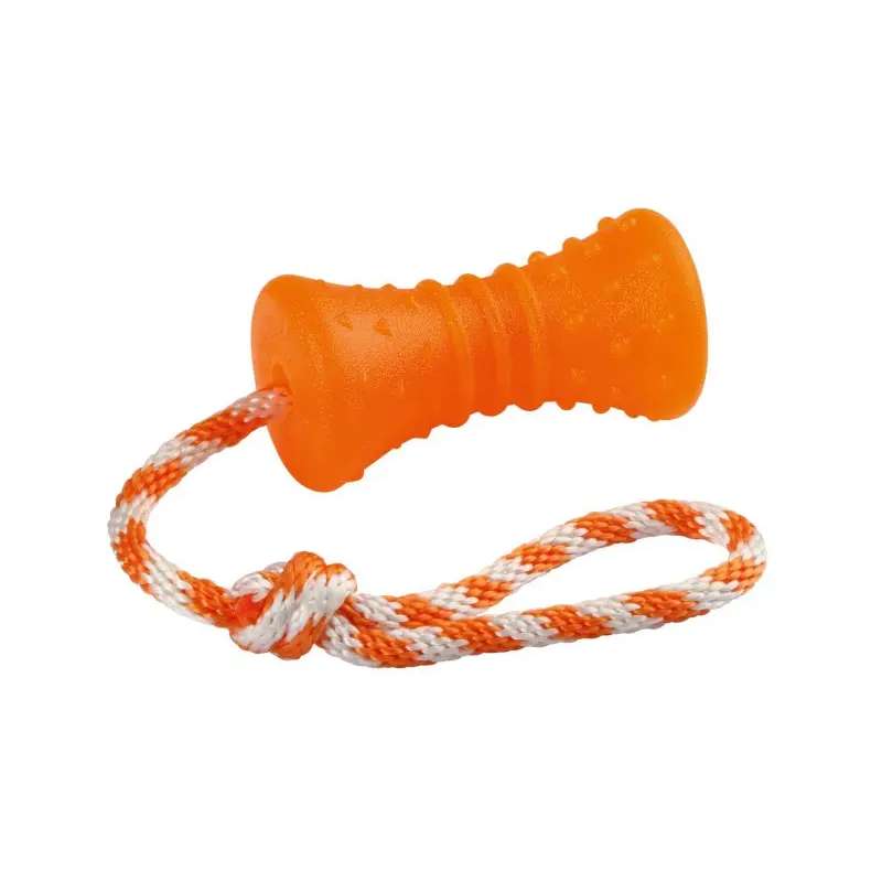 Hondenspeeltje ToyFastic bot aan touw oranje 12,5 x Ø7cm