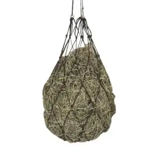 Hooinet nylon met ringen 50x30 cm zwart