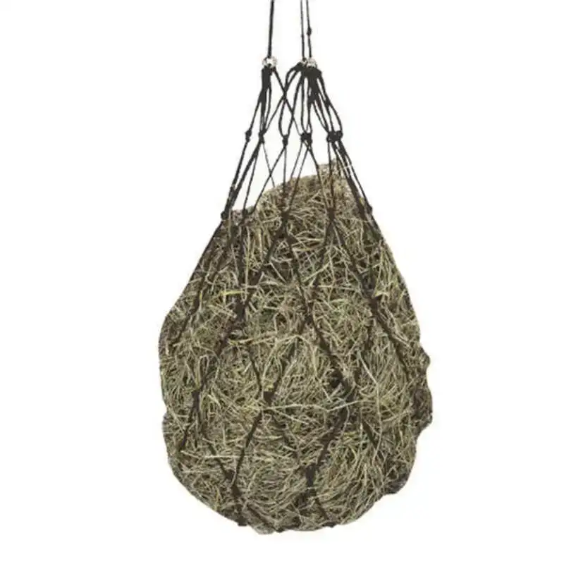 Hooinet nylon met ringen 50x30 cm zwart