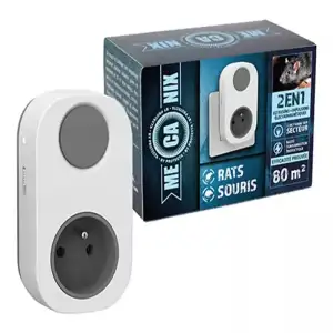Ultrasoon verjager Rat en Muis 80m2 - 220V