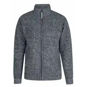 Gebreid vest Gus fleece gevoerd antraciet
