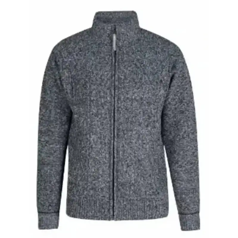 Gebreid vest Gus fleece gevoerd antraciet