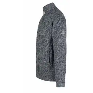 Gebreid vest Gus fleece gevoerd antraciet