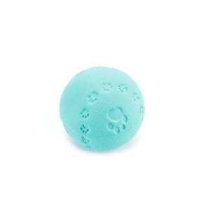 Rubberen speelbal met pieper mint 7,5 cm