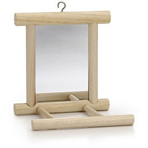 BZ Houten spiegel voor vogels 10 X 10 cm