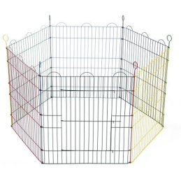 BZ Konijnenren met 6 gekleurde panelen