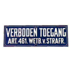 Bordje verboden toegang