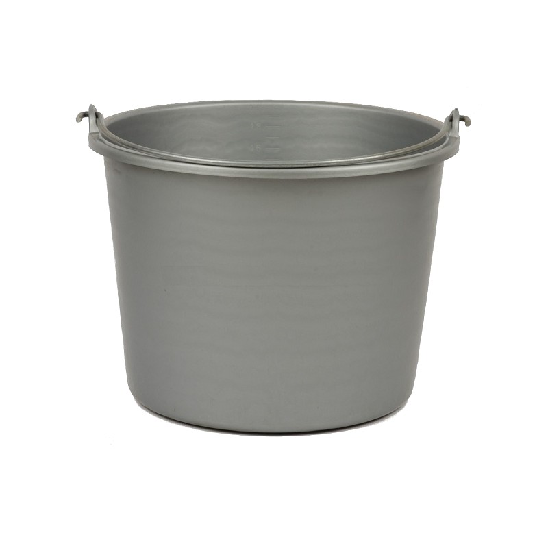 Emmer kunststof rond grijs 20L