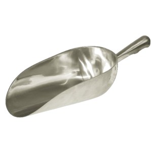 Aluminium voerschep rond 1000ml