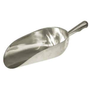 Aluminium voerschep rond 2.5kg