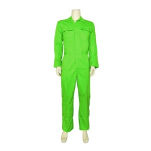 Kinderoverall polyester / katoen lime