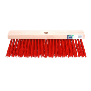 Bezem FSC kunstvezel rood 35 cm